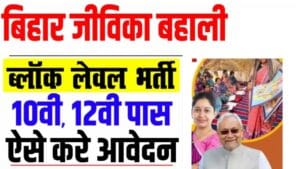 Bihar Jivika Vacancy
