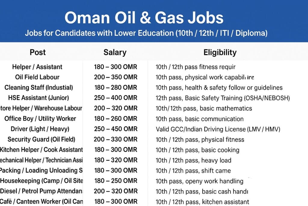 Oman Oil & Gas Company Job