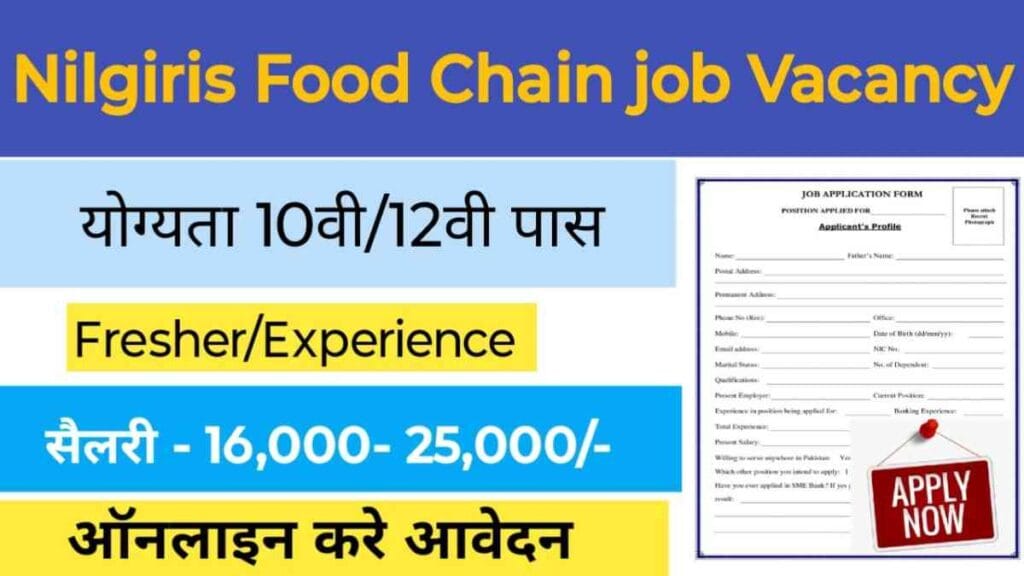 Nilgiris Food Chain Job Vacancy