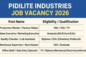 Pidilite Industries Job