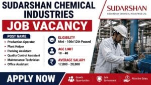 Sudarshan Chemical Industries Job Vacancy