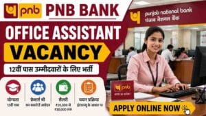 PNB Bank Office Assistant Vacancy