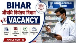 Bihar Aushadhi Niyantran Vibhag Vacancy