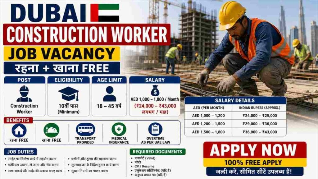 Recruitment for Dubai Construction Worker
